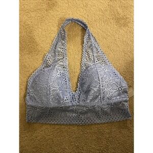 NWT TRUE‎ BY RUE 21 HALTER FLORAL LACE PADDED BRA SIZE XL